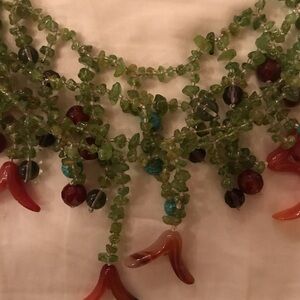 Semiprecious stones necklace, handmade